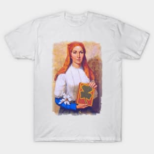 St Dymphna Catholic Orthodox Patroness Patron Irish Saint T-Shirt